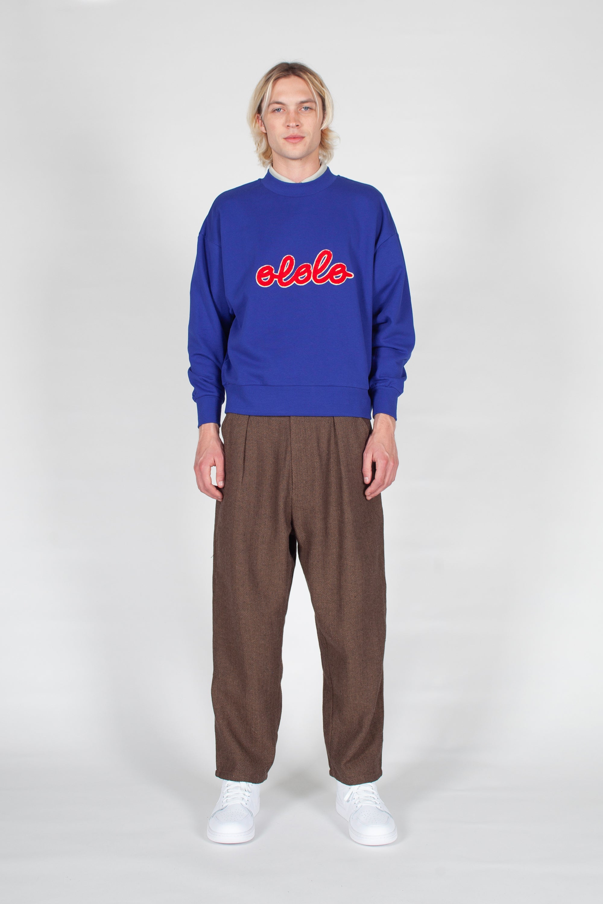 Cursive Logo Sweatshirt - Blue