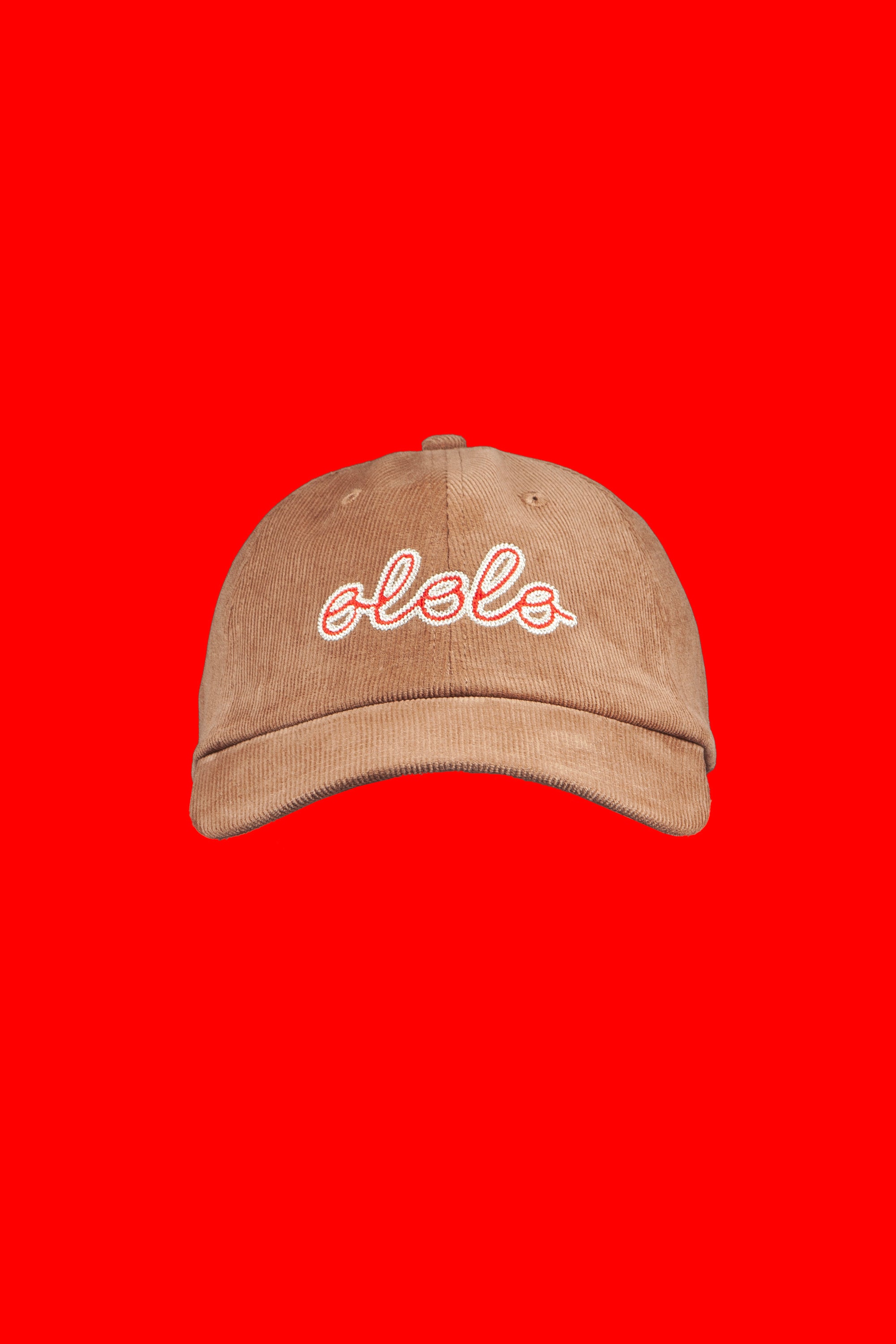 Cursive Cord Cap - Brown