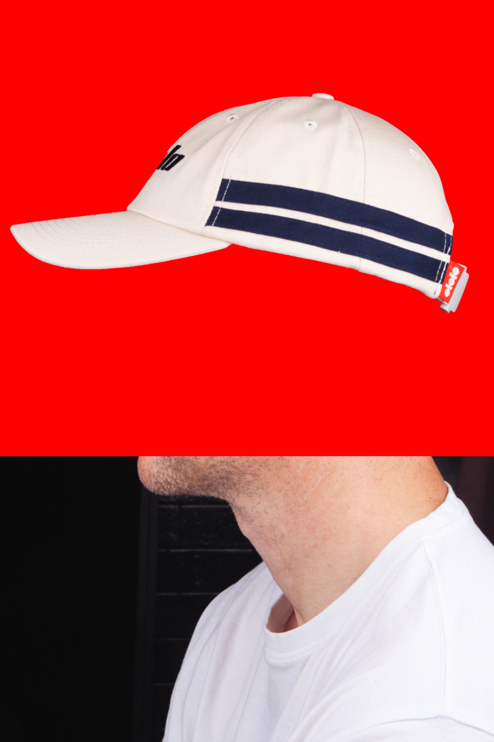 Deux Stripe Cap | Ivory