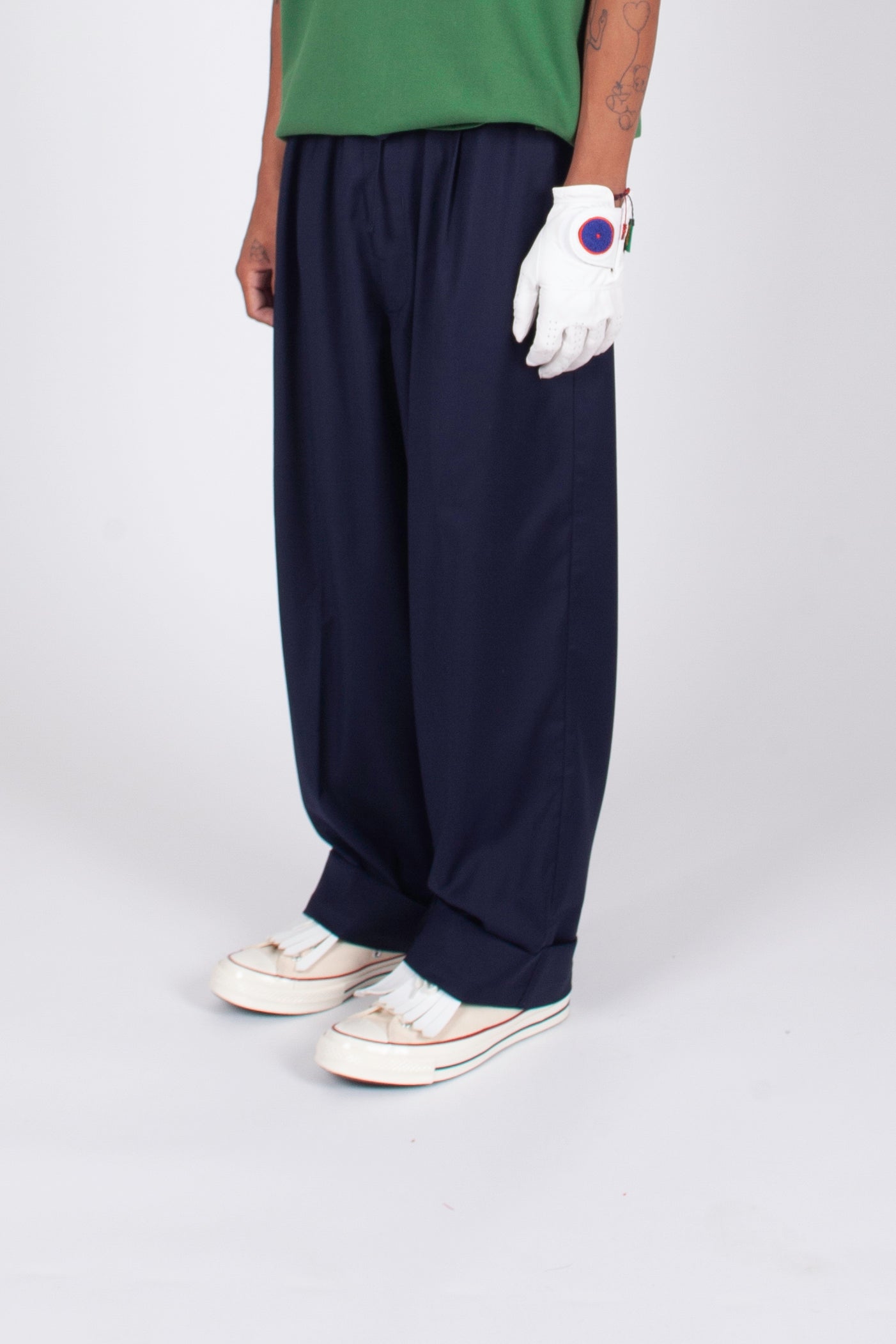 loose fit golf trouser | navy